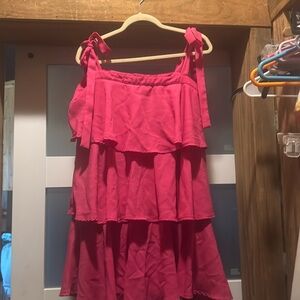 Pink Entro ruffle dress